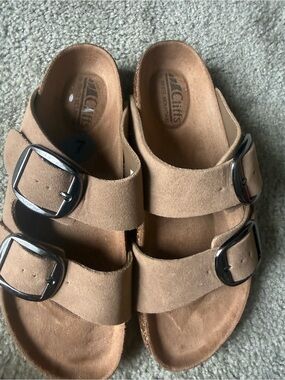 Cliffs by WHITE MOUNTAIN Kids Double-Buckle Suede Sandals - Tan